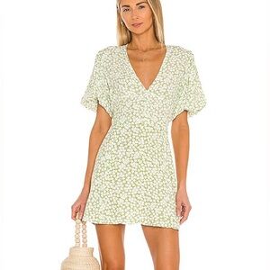 Faithfull the Brand Ilia Mini Dress in Bel Air Avocado